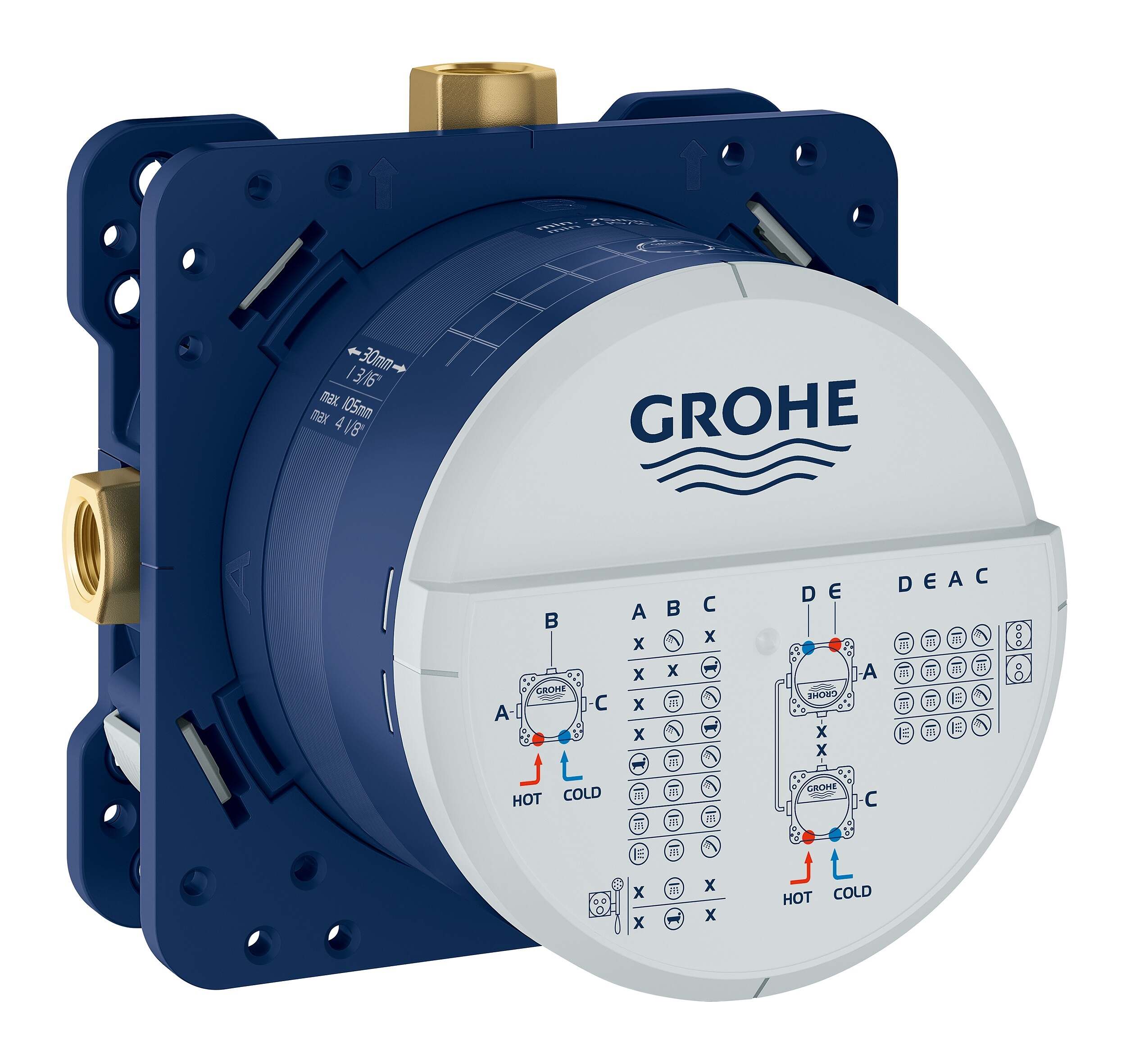 גוף אינטרפוץ 3/4/5 דרך GROHE Rapido SmartBox