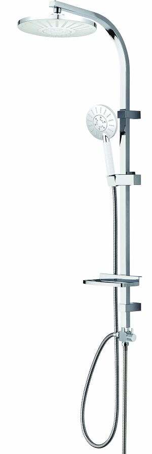 ערכת פינוק למקלחת נירוסטה 105 ס"מ שירז כרום ניקל