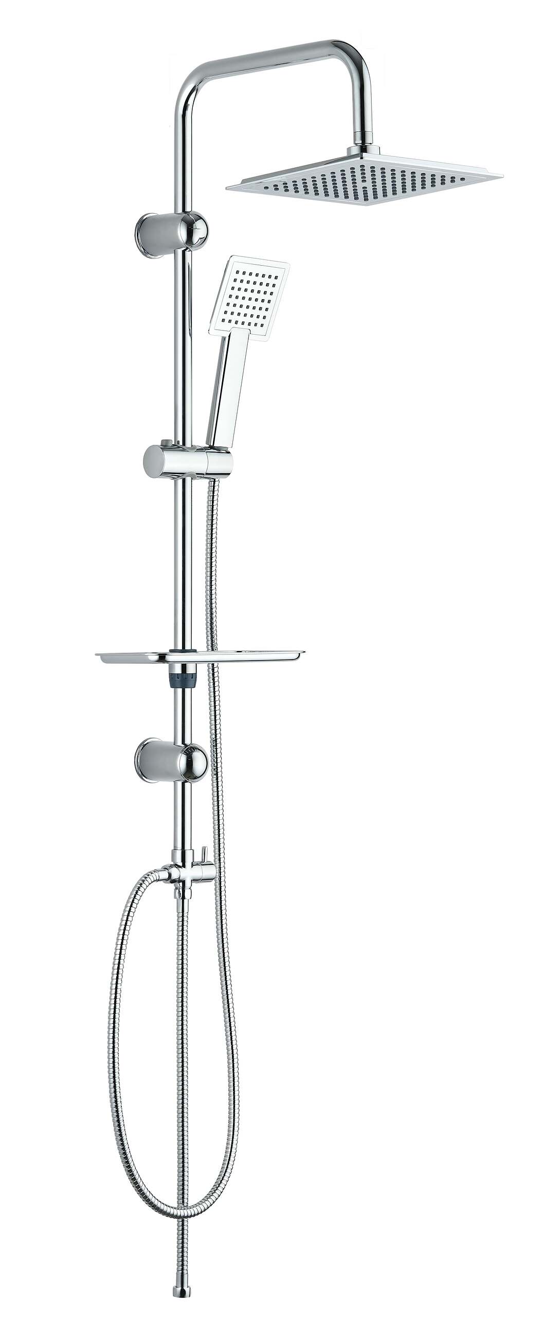 ערכת פינוק למקלחת נירוסטה 97 ס״מ רפאל כרום ניקל