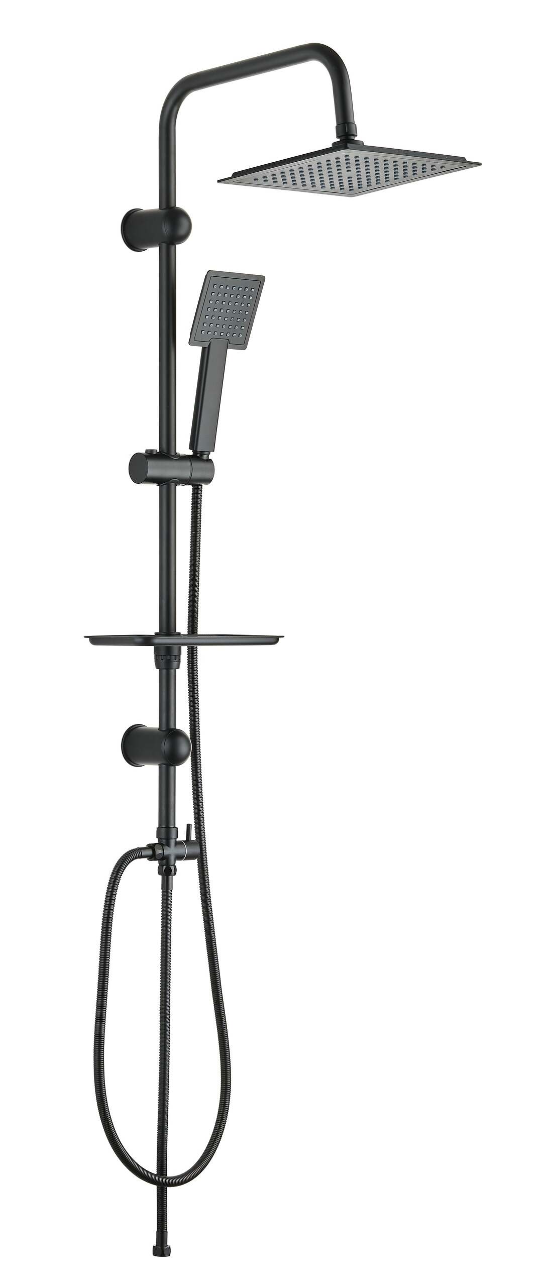 ערכת פינוק למקלחת נירוסטה 97 ס״מ דונטלו שחור