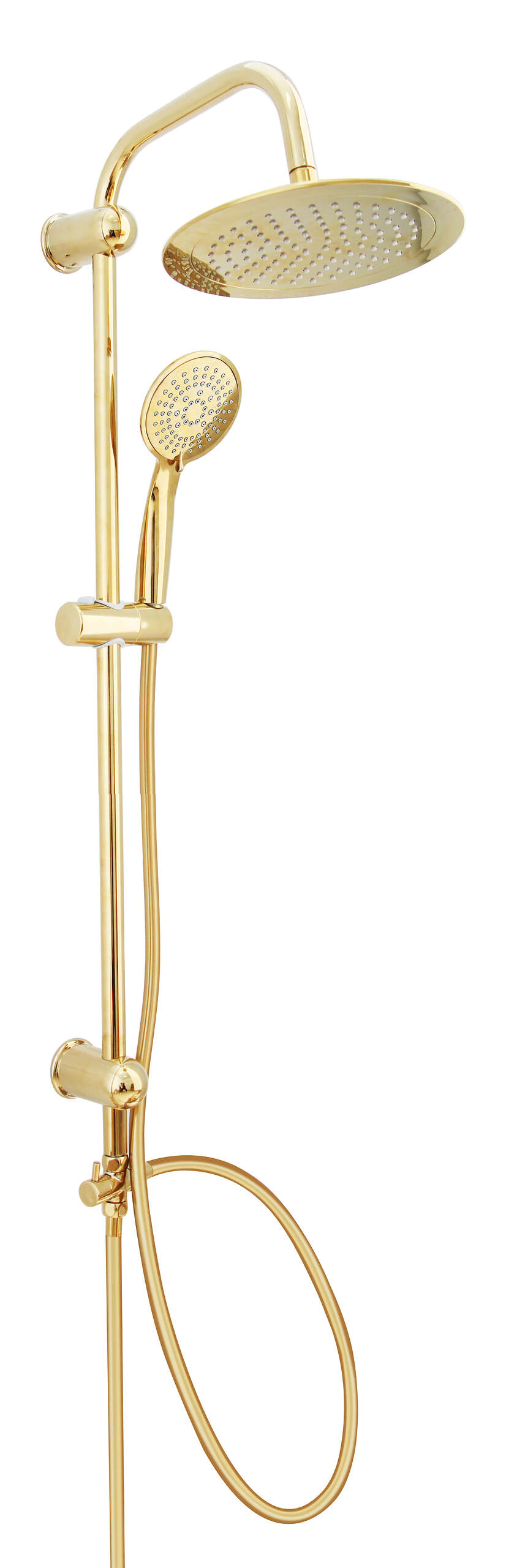 ערכת פינוק למקלחת נירוסטה 100 ס״מ זהב מוברש AQUILA PREMIUM