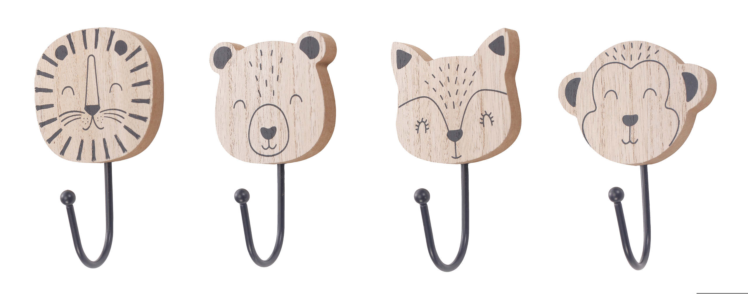 קולב מגבות בודד בהדבקה ספארי (מארז 4 יח')